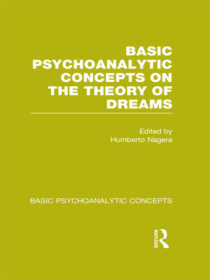 cover image of Basic Psychoanalytic Concepts on the Theory of Dreams